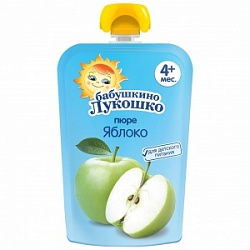 Бабушкино Лукошко пюре 90г Яблоко 4мес+ пауч