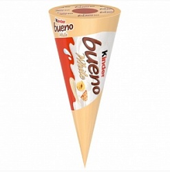 Мороженое Киндер Буэно 62г белое в вафельном конусе (20)