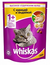 Вискас корм 800г Подушечки с нежным паштетом Курица-индейка
