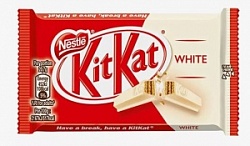 Батончик КитКат 41,5г 4 пальца Вайт в белом шоколаде