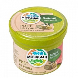 Риет Меридиан 100г Из тунца с оливками и огурцами (ЭКО)
