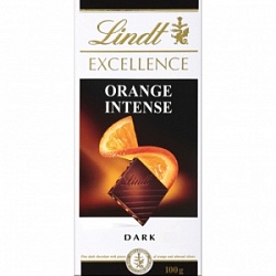 Шоколад Линдт Экселенс 100г Темный с апельсином и миндалем