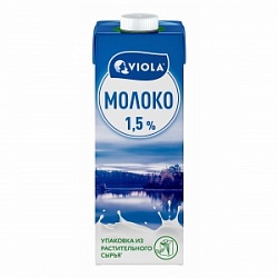 Молоко Виола 0,973л Элит 1,5% ТП