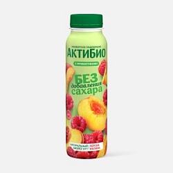 Йогурт АктиБио 260г Персик-Малина без сахара 1,5% бут
