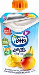 Биотворог ФрутоНяня 90г Манго/банан д/пит 4,2%