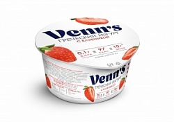 Йогурт Venn s 130г Греческий обезжиренный с клубникой 0,1%