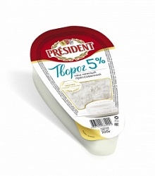 Творог Президент 220г Классический 5%