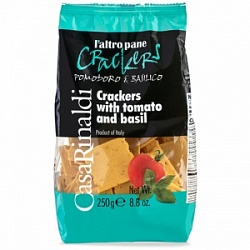 Хлебцы-Крекеры Каза Ринальди 250г с помидорами и базиликом