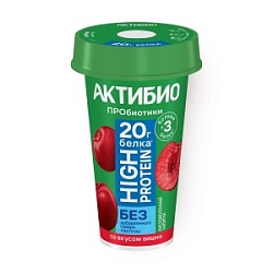 Напиток АктиБио 190г Хай-Про Вишня 1,5% ст