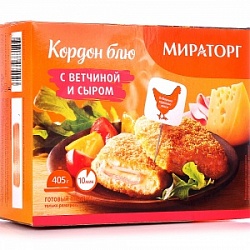 Мираторг кордон блю с ветчиной и сыром 405г