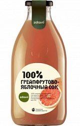 Сок Здраво 0,75 Грейпфрутово-Яблочный 100% ст/б
