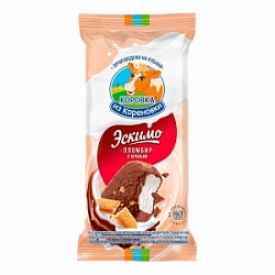 Мороженое Коровка из Кореновки 70г Эскимо пломбир шок с печеньем (20)