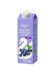 Йогурт Лебедянь 450г Черника 2,5% пюрпак