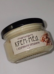Крем-мед 140г с кедровыми орешками ст/б
