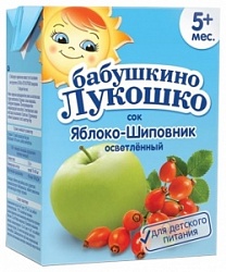 Бабушкино Лукошко Сок 200мл яблочно-шиповниковый осветленный, т п