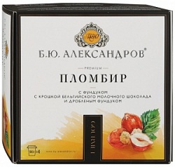 Б.Ю.Александров пломбир 4*100г Фундук с крошкой мол шок 4
