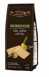 Крекеры Лаурьери Скроччи 175г с зелеными оливками