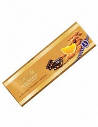 Шоколад Линдт 300г темный с апельсином и миндалем