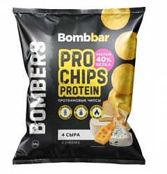 Чипсы Бомббар 50г Четыре сыра ц/зерн. протеиновые Чипсы Бомббар 50г Четыре сыра ц/зерн. протеиновые