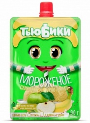 Мороженое Тьюбики 90г Сливочное фруктовое Яблоко-Банан-Сливки 8 %