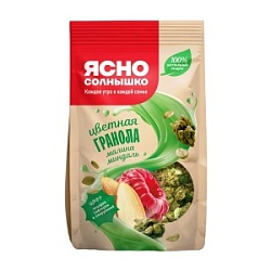 Гранола Ясно Солнышко 250г цветная Малина-миндаль
