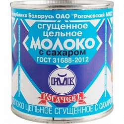 Молоко сгущеное Рогачев 380г с сахаром 8,5% ж/б