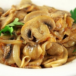 Грибы жареные с луком вес.