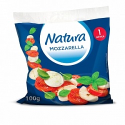 Сыр НАТУРА 125г Моцарелла Шар 45% (8)