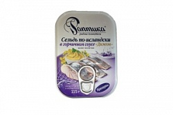 Сельдь по-исландски Раптика 115г в горчичном соусе