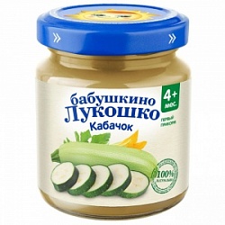 Бабушкино Лукошко пюре 100г Кабачок с 4 месяцев ст/б