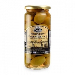Оливки Дельфи 480г Монастырские с косточкой ст/б