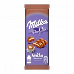 Шоколад Милка 92г Молочный пористый Капучино