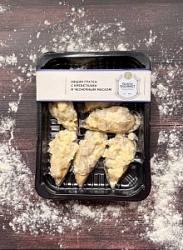 Мидии Густо Гурме 350г Гратен с креветками и чесночным маслом в/у