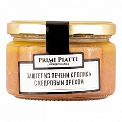 Паштет PRIMI PIATTI 180г из печени кролика с кедровым орехом с/б