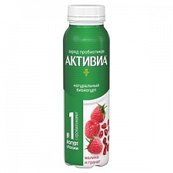 Йогурт АктиБио 260г Малина-Гранат 1,5% бут