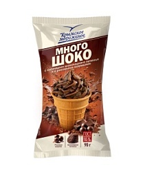 Мороженое Крымское 90г Много Шоко с печеньем и шариками стакан (30)