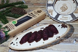 Колбаса Деликатес Дичь 220г ЛОСЬ с коньяком ЭКО (без нитрита натрия) с вял в п/у