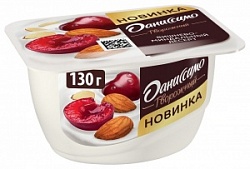 Десерт творожный Даниссимо 130г Вишня-Миндаль