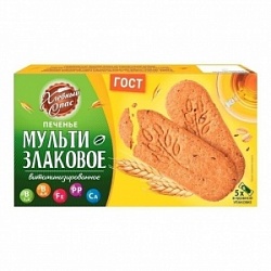 Печенье Хлебный Спас 200г Мультизлаковое витаминизированное