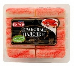 Вичи Крабовые палочки 250г с мясом натур/краба