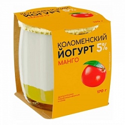 Йогурт Коломенский 170г Манго с мдж 5%
