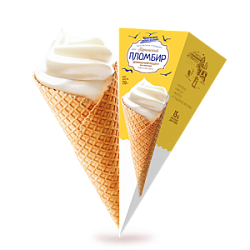 Крымское мороженое 70г Рожок Заварной пломбир Домашний рецепт (20)