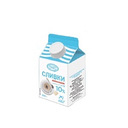 Сливки Джанкой 500г 10% ТП