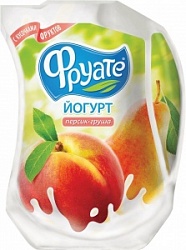 Йогурт Фруате 950г питьевой 1,5% Персик-Груша м/у