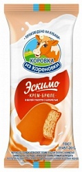 Коровка из Кореновки мороженое 70г Эскимо Крем-брюле глаз с карам