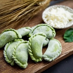 Вареники со шпинатом, сыром и зеленью, п/ф, с/м вес.