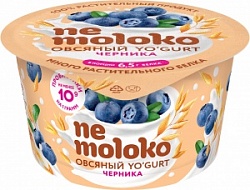 Йогурт Немолоко 130г продукт овсяный с черникой, пробиотиками