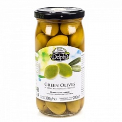 Оливки Дельфи 350г б косточек ст/б