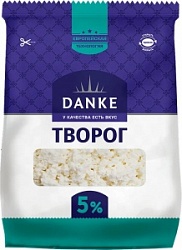 Творог Данке 350г Рассыпчатый 5% пакет