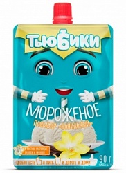 Мороженое Тьюбики 90г Пломбир ванильный 15 %